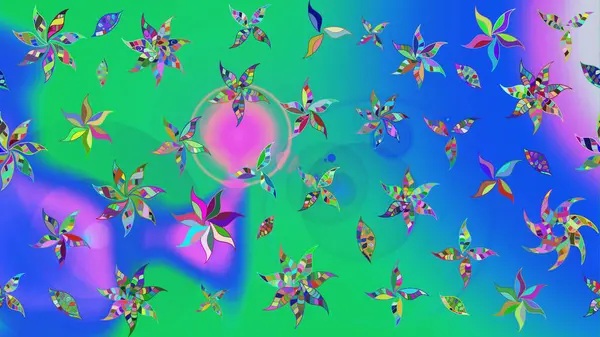 Gömlek baskısı için çiçek boyası. Çiçek desenli eskiz. Mavi renkte çiçekler.