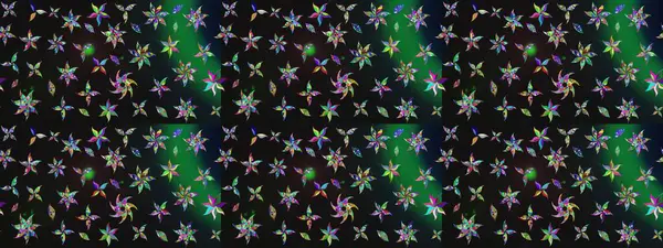 Renkli Bahar Teması eskiz kalıbı. Güzel kumaş deseni. Raster illüstrasyonundaki çiçek desenli çizim. Düz Çiçek Elementleri Tasarımı.