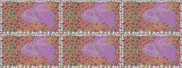 Bej renkli resim. Raster illüstrasyonu. Kelebeklerle parlak, pürüzsüz bir desen. Moda Kumaşı Tasarımı.