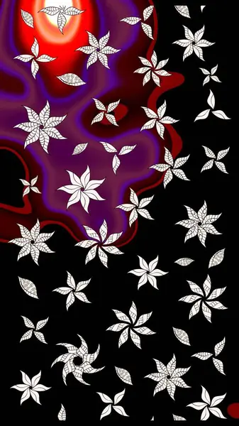 Düz Çiçek Elementleri Tasarımı. Raster güzel kumaş deseni çiziyor. Renkli Bahar Teması eskiz kalıbı. Çiçek deseni.