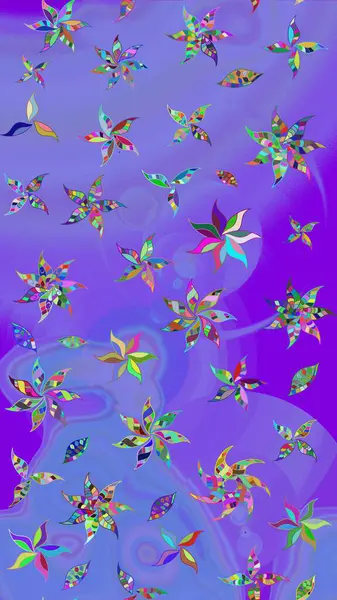 Raster deseni. Çiçekli çiçek deseni, suluboya. Küçük çiçekte güzel bir çiçek deseni..