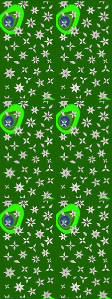 Taslak dekoratif arka plan, çiçek mandala. Yeşil renklerde. Çiçek. Raster illüstrasyonu.