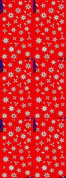 Raster illüstrasyonu. Raster illüstrasyonundaki çiçek desenli çizim. Kırmızı renklerde. Güzel kumaş deseni.