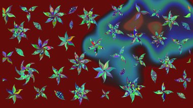 Küçük çiçekteki sevimli çiçek deseni. Kırmızı renkte çiçekler.