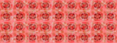 Kışın sembolü. Güzel dekorasyon. Raster illüstrasyon kar taneleri. Pembe, kırmızı ve turuncu renkli suluboya kar taneleri.