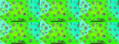 Yeşil renklerde. Raster illüstrasyonu. Çiçek. Taslak dekoratif arka plan, çiçek mandala.