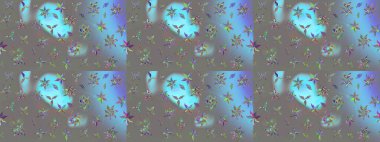 Nazik, narin çiçek arkaplanı. Gri renkli çiçekler. Raster çiçek desenli ve çiçekli..