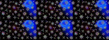 Raster çiçek izi. Çiçekli siyah eskiz deseni. Raster Yumuşak kumaş deseni. Klasik taslak çizimi.