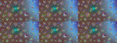 Renkli Bahar Teması eskiz kalıbı. Düz Çiçek Elementleri Tasarımı. Raster illüstrasyonu. Çiçek deseni. Chichi kumaş deseni çiz.