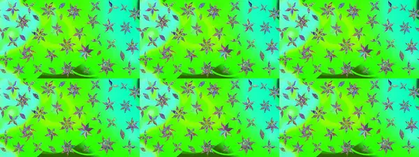 Yeşil renklerde. Raster illüstrasyonu. Çiçek. Taslak dekoratif arka plan, çiçek mandala.