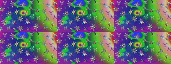 Yeşil yapraklı yabani çiçekler. Eskiz arkaplan modeli. Raster illüstrasyonu. Suluboya, elle çizilmiş.