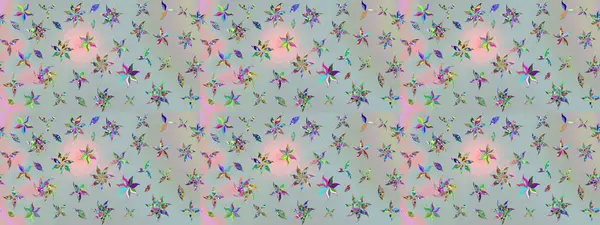 Raster illüstrasyonu. Düz Çiçek Elementleri Tasarımı. Renkli Bahar Teması eskiz kalıbı. Zarif çiçekler, gri renkte suluboya..