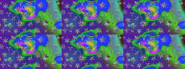 Küçük renkli çiçekler. Motley illüstrasyonu. Moda baskıları için zarif bir şablon. Çiçekli bahar çiçekleri. Küçük çiçekte şirin desenler.