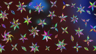 Çiçek desenli eskiz. Kahverengi renkli çiçekler. Tişört baskısı için çiçek boyama rasteriName.