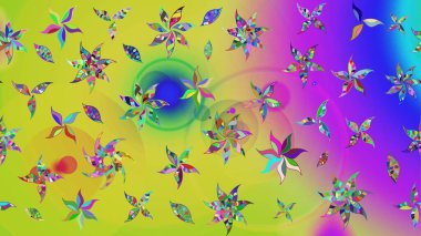 Küçük çiçekteki sevimli çiçek deseni. Sarı renkte çiçekler.