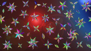 Raster illüstrasyonu. Küçük çiçekteki sevimli çiçek deseni. Çizim.