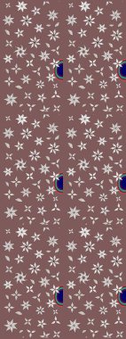 Klasik çiçek tasarımı elementleri. Kahverengi kıvırcık çiçekler kahverengi renklerde şekillenir. Raster illüstrasyonu.