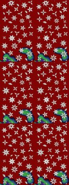 Sketch Floral Pattern in Raster illustration. Fancy fabric pattern. Colour Spring Theme sketch pattern Background. Flat Flower Elements Design.