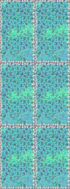 Fantezi sevimli illüstrasyon. Mavi ve yeşil arka plandaki suluboya kelebeklerin. Raster illüstrasyonu. Erkekler, kızlar, elbiseler, duvar kağıtları için soyut, pürüzsüz desen.