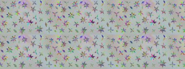 Üst manzara, yumuşak stil. Sevgililer günü ve tebrik kartı konsepti için şık bir davetiye. Gri renkli manzaralı çiçek deseni. Çiçek kompozisyonu, el boyası, hassas şablon..