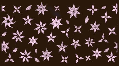 Şirin çiçek elementleri. Taslak desenli, modaya uygun kumaş deseni. Raster illüstrasyonu. Düz Çiçek Elementleri Tasarımı. Renkli Bahar Teması çizim şablonu.