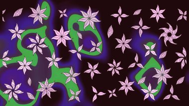 Hediye ambalaj kağıdı, tebrik kartları, posterler ve pankart tasarımı. Kahverengi renkli çiçekler. Raster düz çiçek çizim deseni.