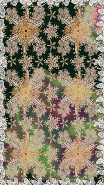 Kusursuz desenli, bej renkli parlak çiçekli halı..