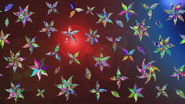 Raster illüstrasyonu. Küçük çiçekteki sevimli çiçek deseni. Çizim.