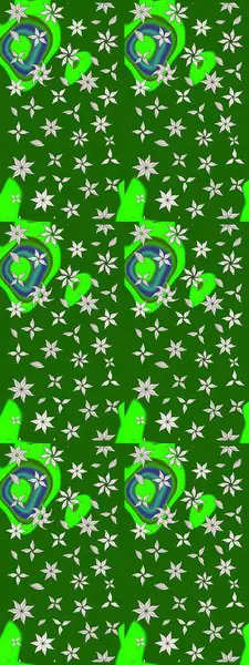 Raster illüstrasyonundaki çiçek desenli çizim. Güzel kumaş deseni. Renkli Bahar Teması eskiz kalıbı. Düz Çiçek Elementleri Tasarımı.