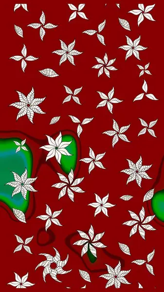 Gömlek baskısı için çiçek boyası. Çiçek desenli eskiz. Kırmızı renkte çiçekler.