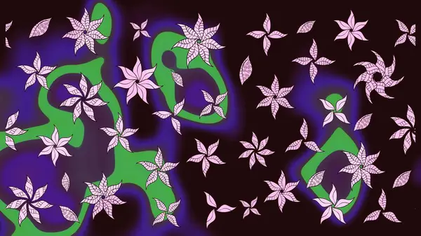 Hediye ambalaj kağıdı, tebrik kartları, posterler ve pankart tasarımı. Kahverengi renkli çiçekler. Raster düz çiçek çizim deseni.