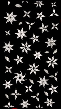 Raster güzel bir çiçek deseni çizmiş. Bahar mevsimi. Tatil havası. Nazik romantik baskı. Siyah renkte çiçekler.