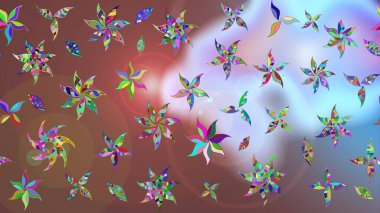 Kahverengi renkli çiçekler. Küçük çiçekte sevimli çiçek deseni var..