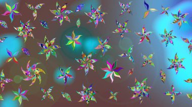 Çiçekler suluboya eskiz deseni. Raster Stili kumaş deseni.