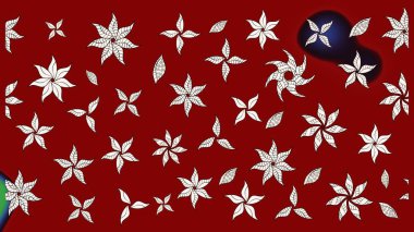 Raster illüstrasyonundaki çiçek desenli çizim. Suluboya tarzında kırmızı renkte çiçekler.