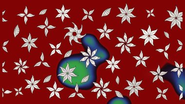 Küçük bir çiçekte eskiz deseni. Hoş bir çiçek geçmişi var. Güzel kumaş deseni. Raster illüstrasyonu.