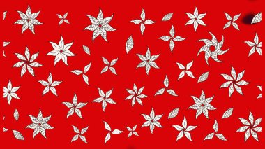 Küçük çiçekteki sevimli çiçek deseni. Raster deseni. Kibarca, kırmızı renkte yaz çiçekleri. Raster illüstrasyonu.