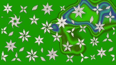 Raster Illustrasyon 'daki Çiçek Deseni' nin son moda çizimi. Güzel kumaş deseni. Renkli Yaz Temalı eskiz kalıbı. Düz Çiçek Elementleri Tasarımı.