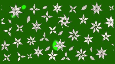 Çiçek desenli raster, yeşil çizgi grafik desenli soyut raster arkaplan. Modern stil dokusu.