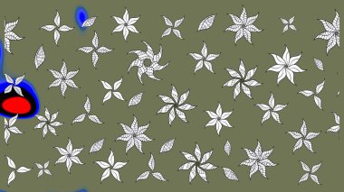 Botanik çizim kalıbı. Organik elementler. Suluboya etkisi. Raster deseni.