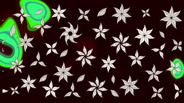 Sevimli çiçek raster deseni. Siyah renkli çiçekler. Sketch Colour Spring Theme eskiz kalıbı. Düz Çiçek Elementleri Tasarımı.