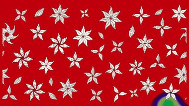 Küçük çiçekteki sevimli çiçek deseni. Kırmızı renkte çiçekler. Raster illüstrasyonu.