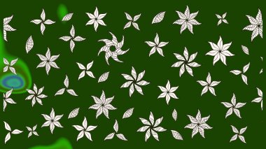 Renkli çizim kalıbı. Çiçek arkaplan. Çiçek duvar kâğıdı. Raster illüstrasyonu. Yeşil renklerde şirin tekstil.