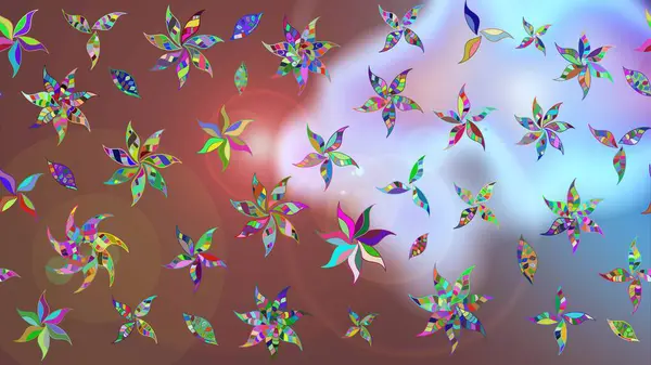 Kahverengi renkli çiçekler. Küçük çiçekte sevimli çiçek deseni var..