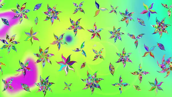 Moda baskıları için zarif bir şablon. Robot resim. Küçük çiçekte güzel bir desen. Çiçekli bahar çiçekleri. Motley illüstrasyonu. Küçük renkli çiçekler..