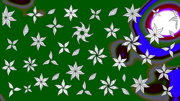 Gömlek, arka plan modelini çiz. Tropik çiçekler. Yeşil renkte çiçekler.