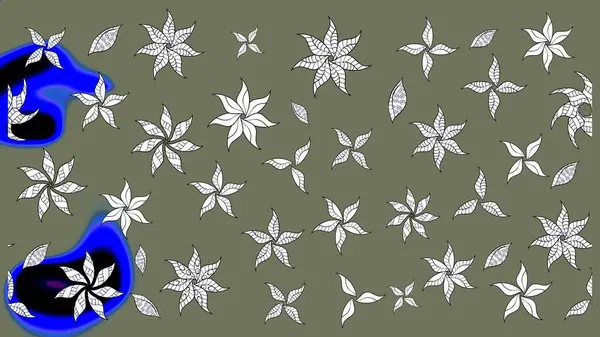 Sketch Floral Pattern in Raster illustration. Fancy fabric pattern. Colour Spring Theme sketch pattern Background. Flat Flower Elements Design.