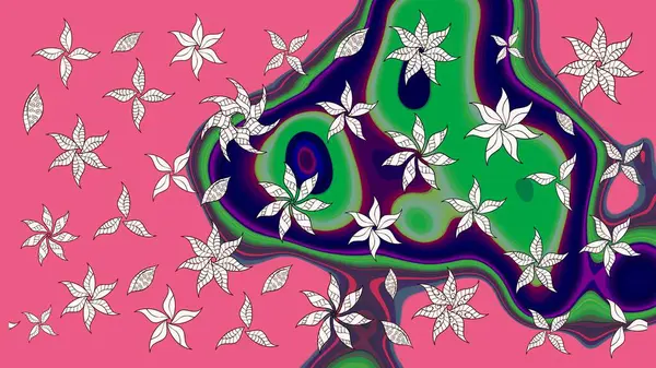 Suluboya çizim kalıbı. Dekorasyon ve tasarım için güzel bir desen. Moda baskısı. Çiçeğin suluboya çizimlerinin mükemmel deseni. Eski model. Raster illüstrasyonu.