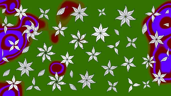 Çiçekli çiçek deseni, suluboya. Raster deseni. Süslü kumaş deseni.