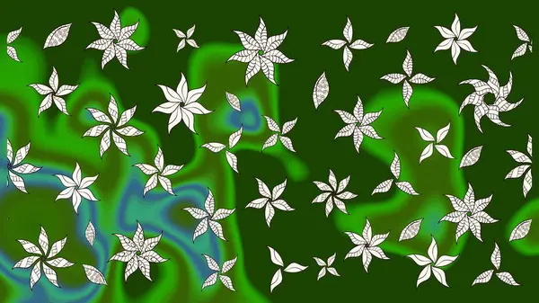 Botanik çizim kalıbı. Organik elementler. Suluboya etkisi. Raster deseni.